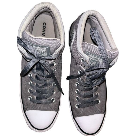 Converse Chuck Taylor Shoe Mens 9.5 Gray Canvas High Top Thunder Sneaker 155470C - Picture 4 of 11
